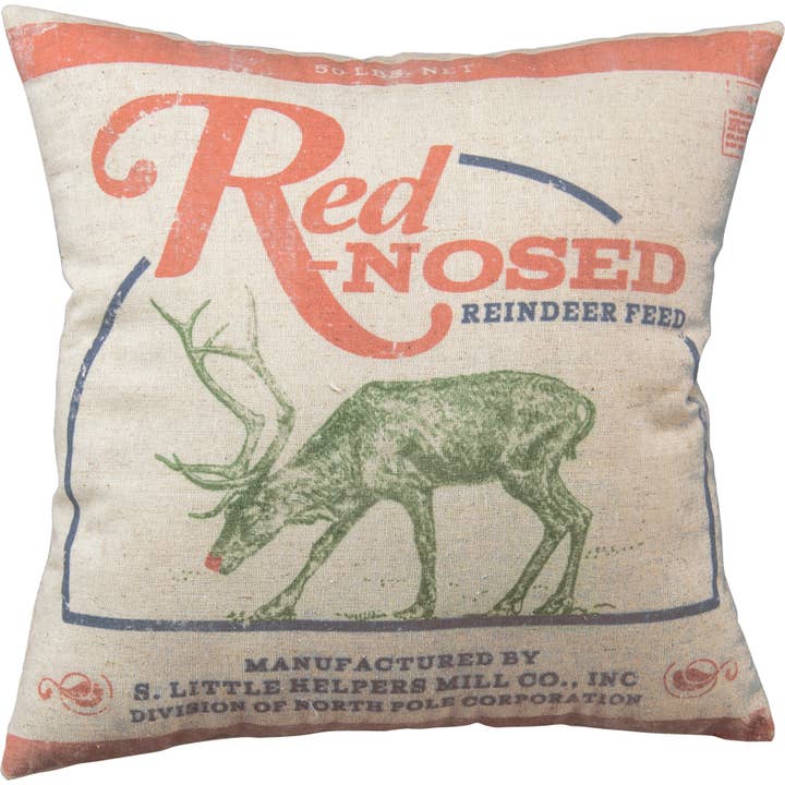 Primitives by Kathy - Wholesale Throw/Decorative Pillow - Red Nosed Pillow