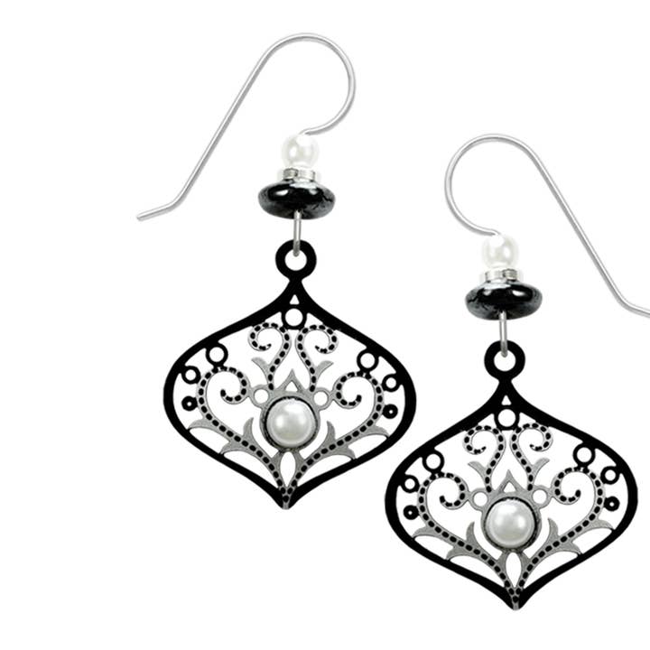 Teardrop In Black & Silver for wholesale by Left Hand Studios