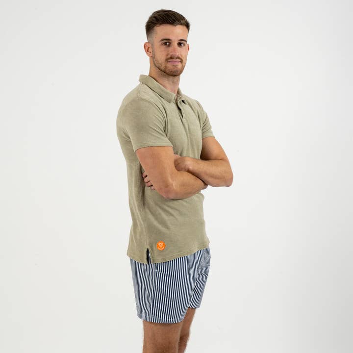 Polo badstof TERRY kaki voor wholesale door Vendredi