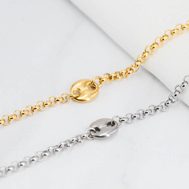 Angiie - Wholesale Link & Chain Bracelet - Small coffee seed bracelet0