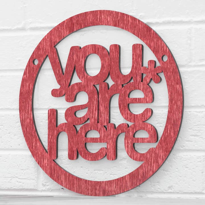 Spunky Fluff - Wholesale Wall Sign - You Are Here, Self Awareness Connection Wall Sign5
