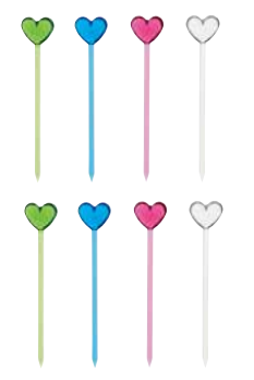 LeadingWare - Wholesale Cake/Cupcake Topper - Acrylic Heart Fruit Pick1