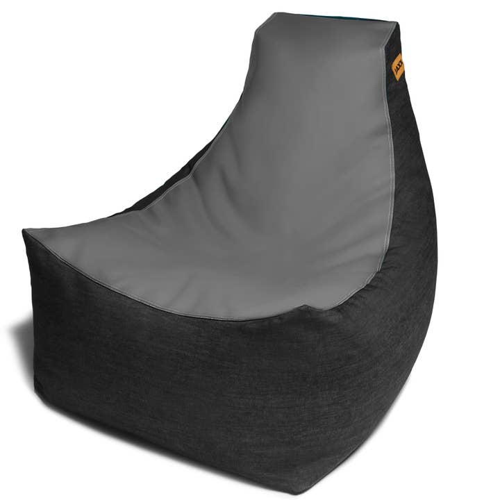 LuvU - Wholesale Chair - Jaxx Pixel Gamer Bean Bag Chair, Premium Vinyl / Dark Denim1