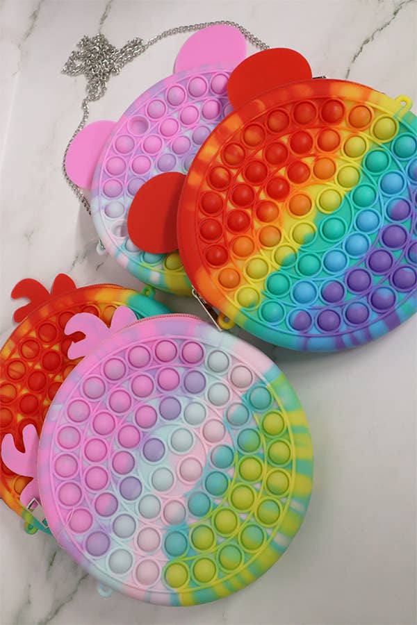 Multi Color Push Pop Fidget Cross Body Bag for wholesale on Faire3