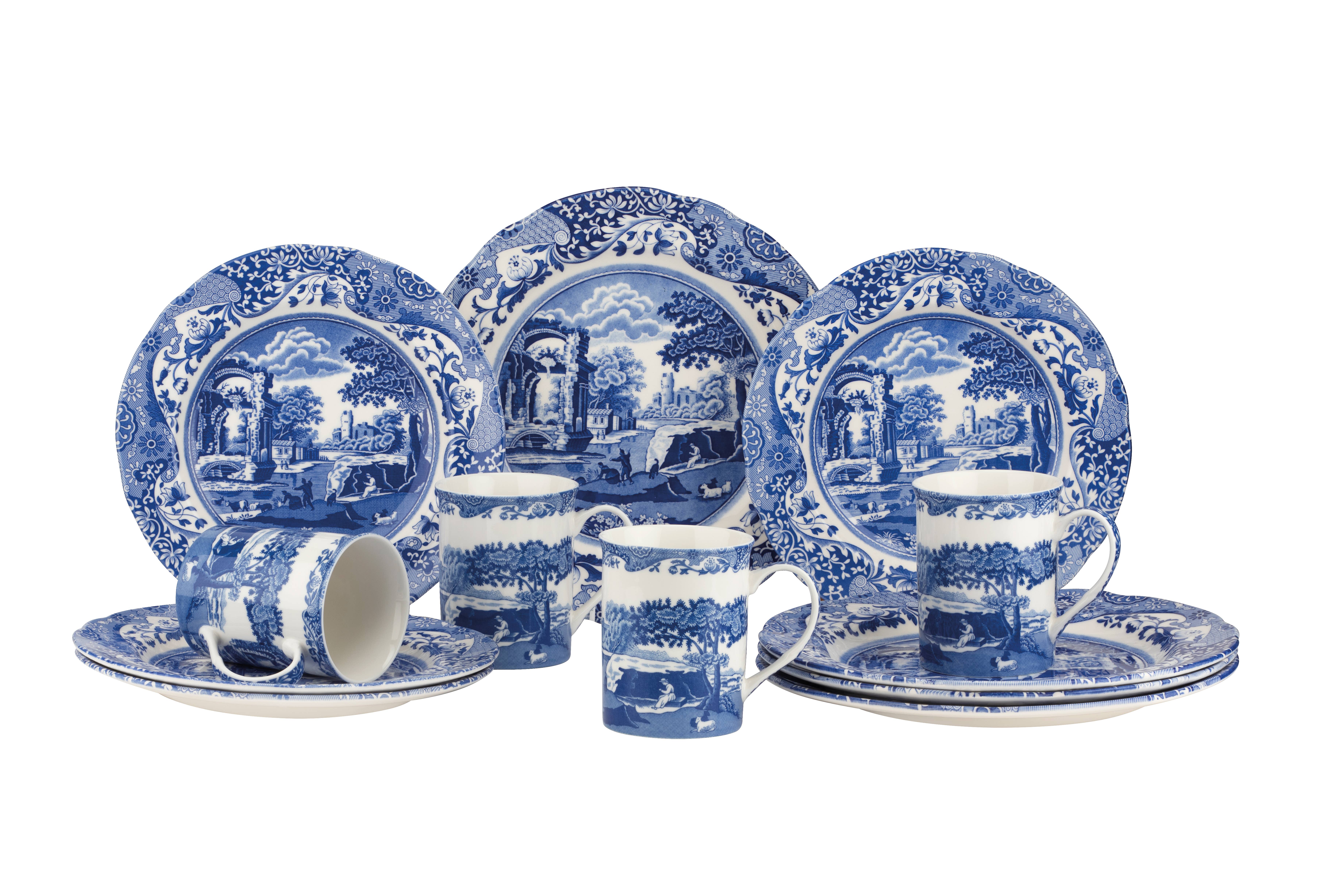 spode willow santa plate