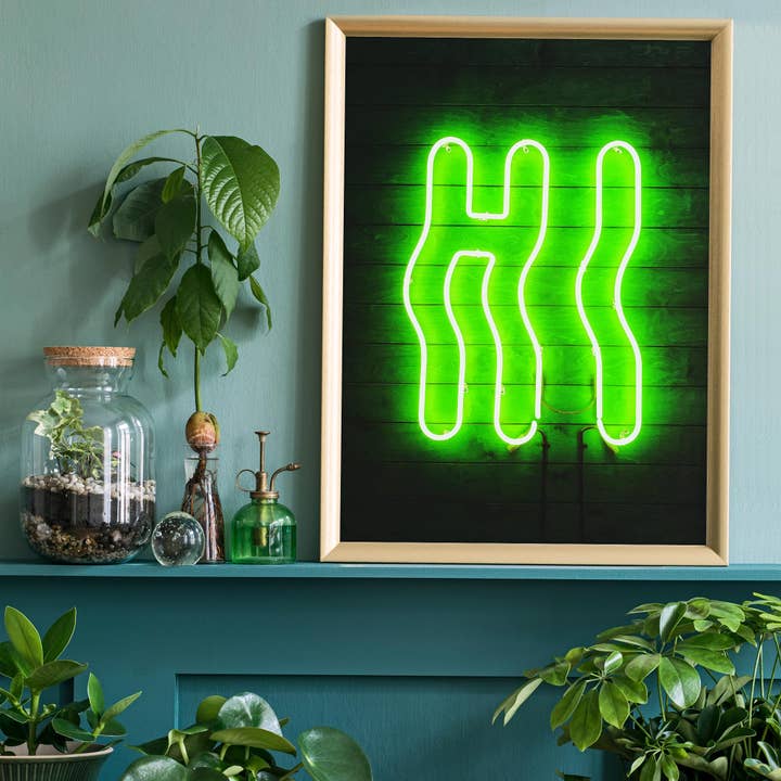 Ink & Drop – wholesale Art print – Hi Green Neon Art Print1