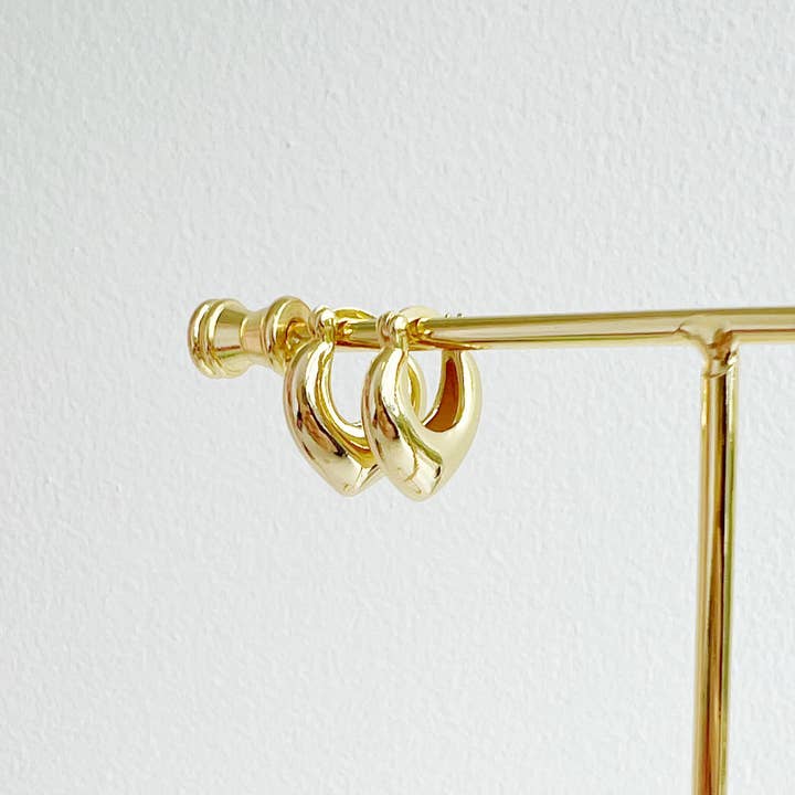 True by Kristy Jewelry - Wholesale Hoop Earrings - Heartthrob Hoops Earrings Gold Filled2