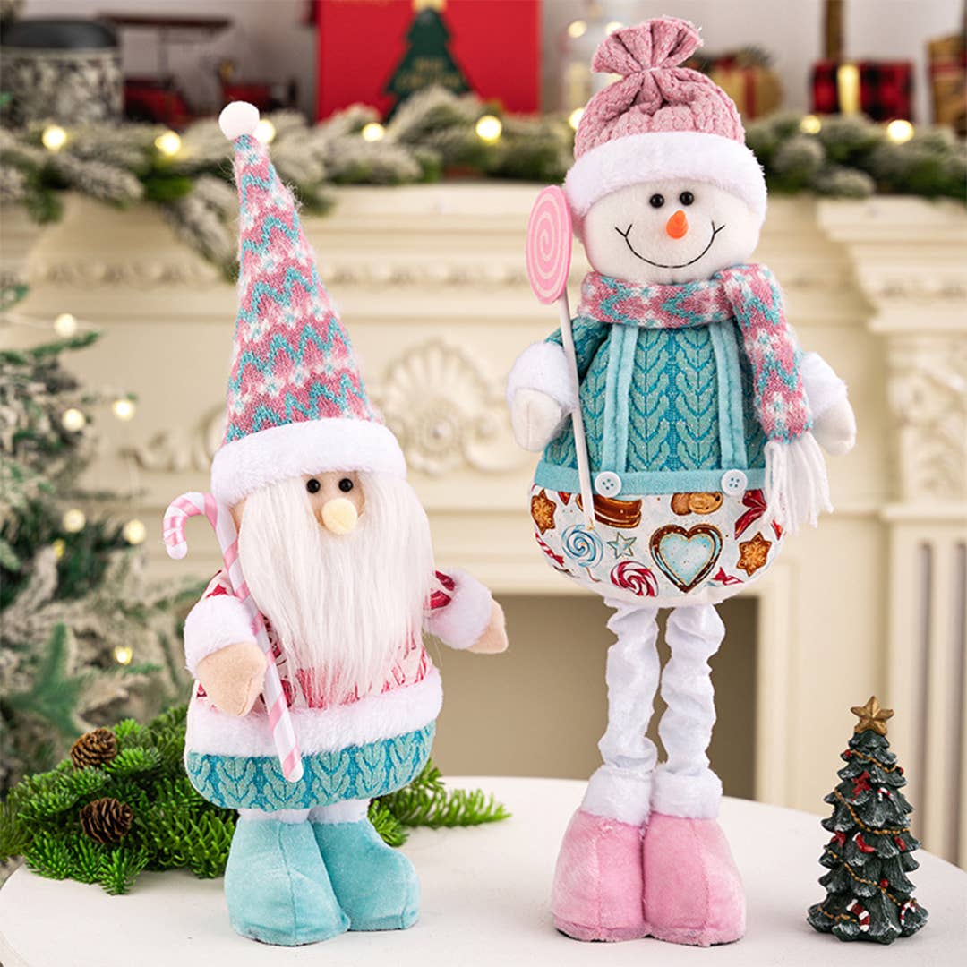 UNISHE - Wholesale Decorative Tabletop Object - Christmas Decoration Pink Telescopic Doll Ornament HB0939