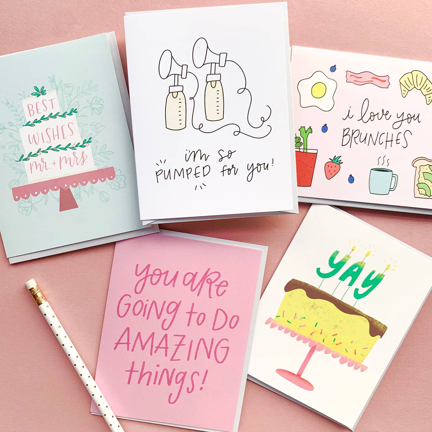 Happy Tines Design Co. - Wholesale Birthday Card - Greeting Card: Birthday Yay Cake, Congrats, Gender Neutral3