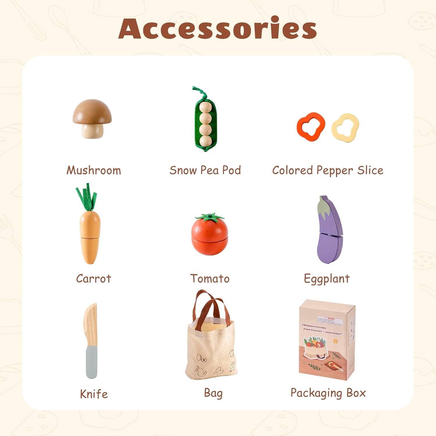 Robud & Mewoofun Official Store - Wholesale Toy Set - Kids - Robud Wooden  Pretend Play Realistic Food Cutting Set Toys15