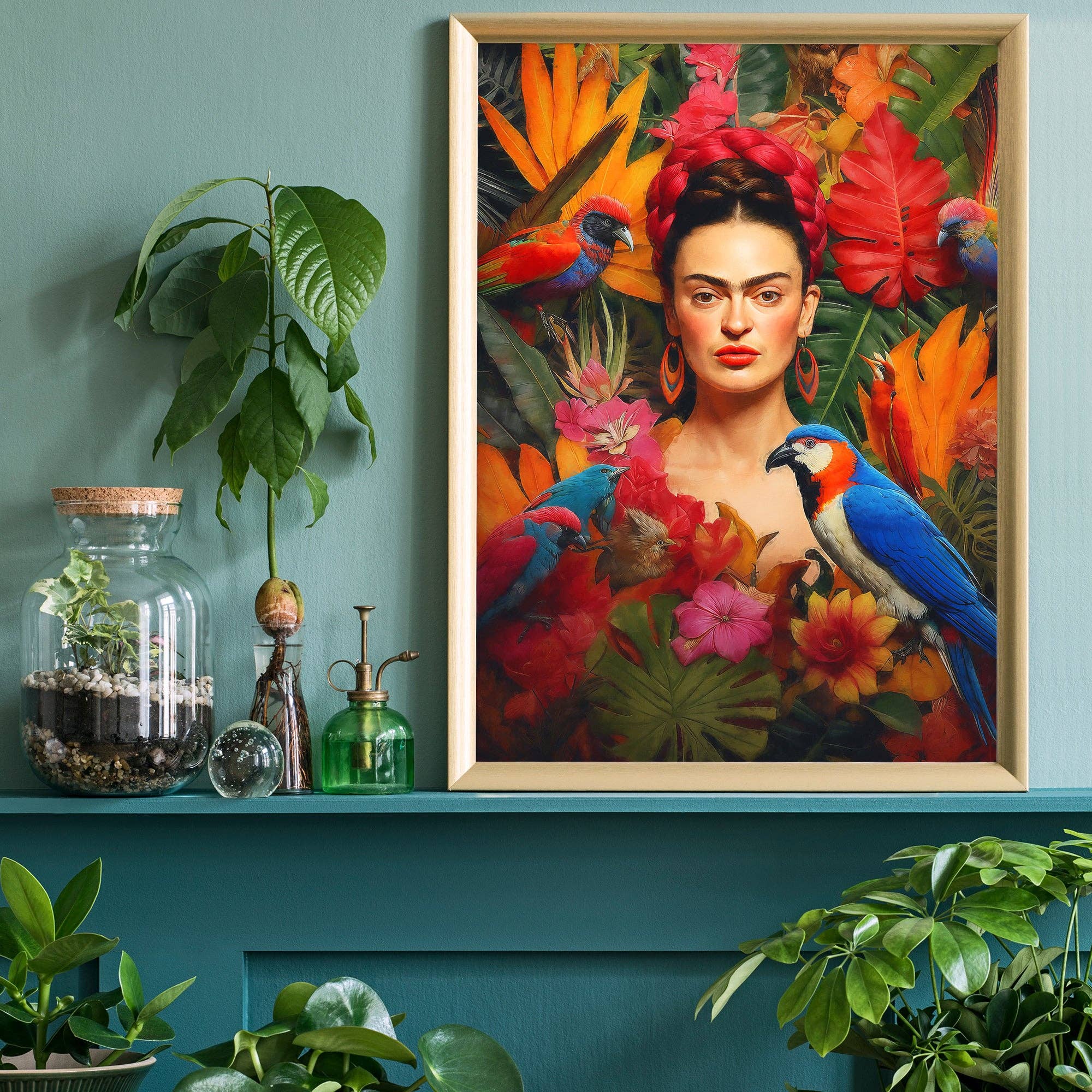 Ink & Drop - Wholesale Art print - Frida Kahlo Tropical Print1