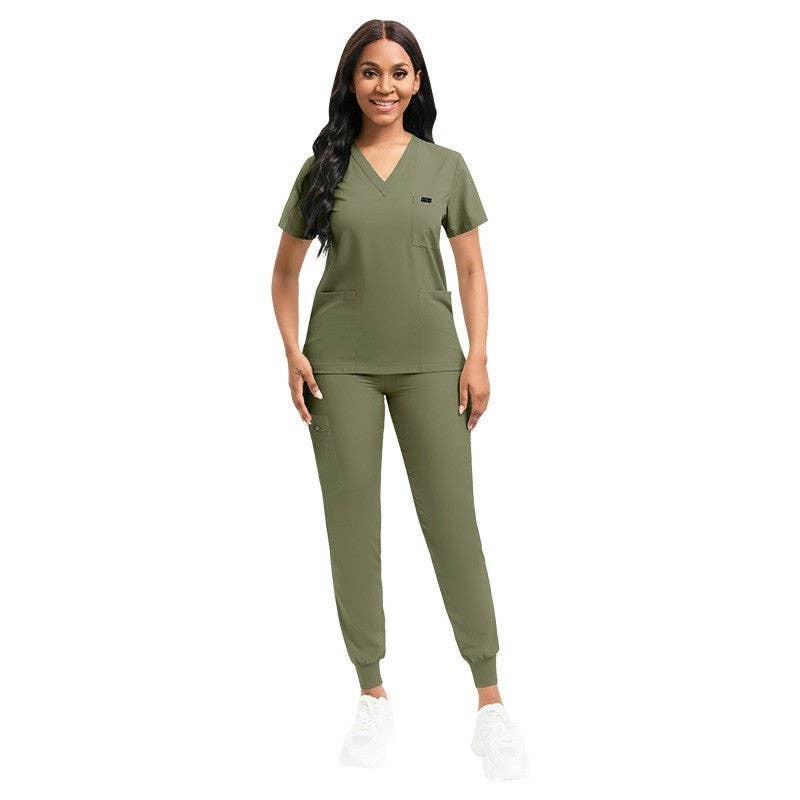 FurDecoration - Wholesale Healthcare Uniform - Women's - Short Sleeve Straight Leg Scrub Suit7