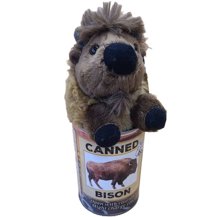 Canned Gifts - Wholesale Stuffed/Plush Toy - Kids & Baby - Route 66 Canned Bison - Eco-Friendly Recycled Plush Gift