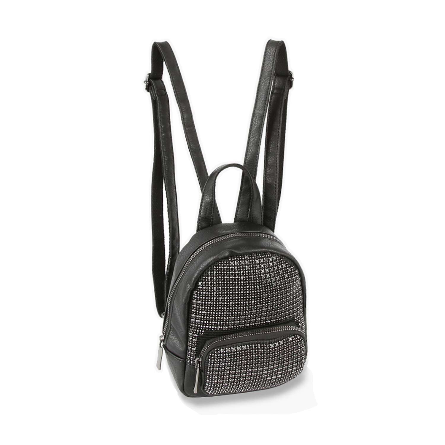 Handbag Express - Wholesale Backpack - Women's - Ultra Petite Rhinestone Front Pocket Backpack2