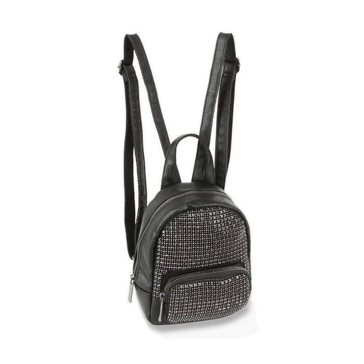Handbag Express - Wholesale Backpack - Women's - Ultra Petite Rhinestone Front Pocket Backpack2