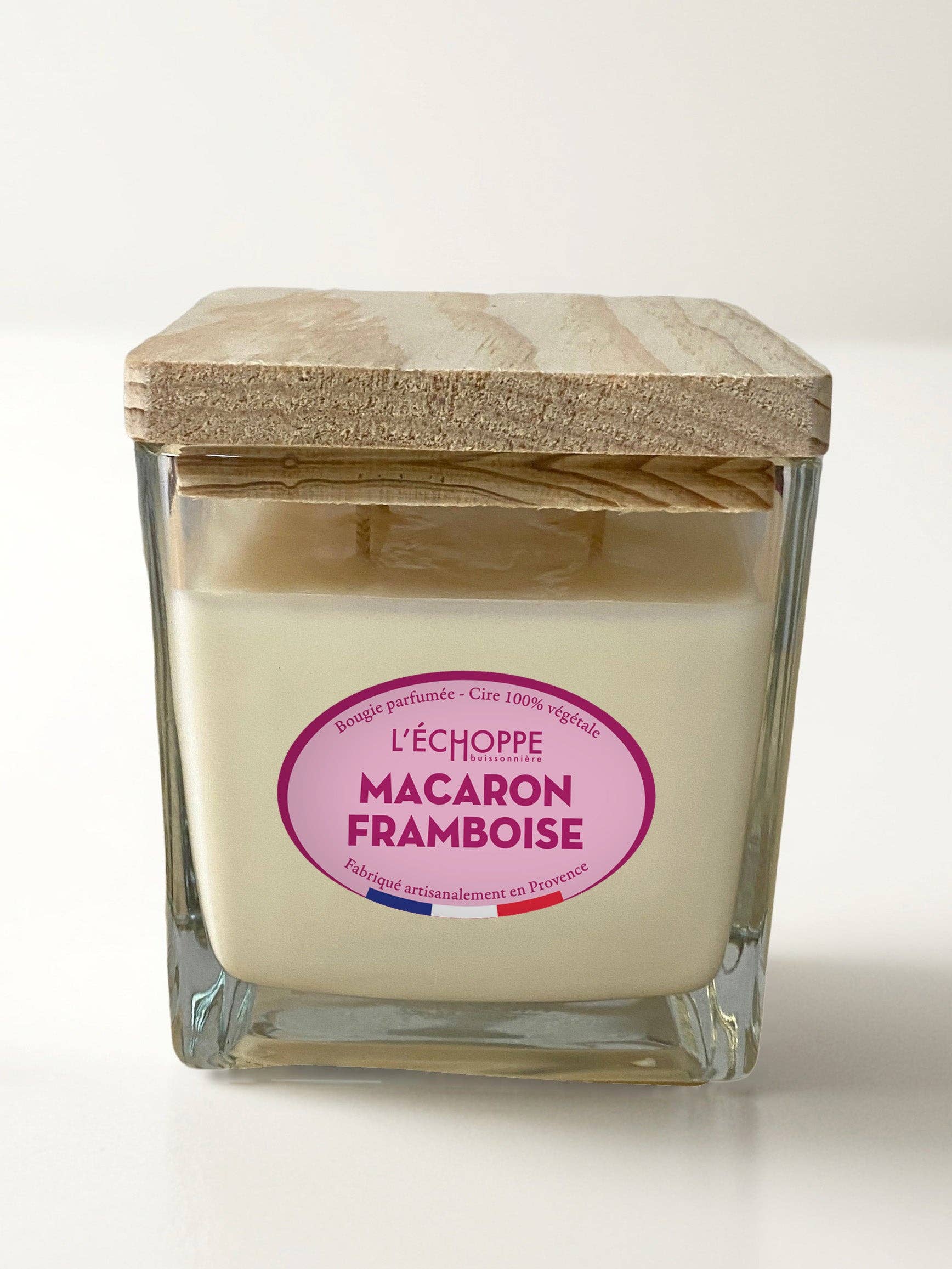 L'Échoppe Buissonnière - Wholesale Jar/Filled Candle - Raspberry Macaron - Scented Candle 400g1