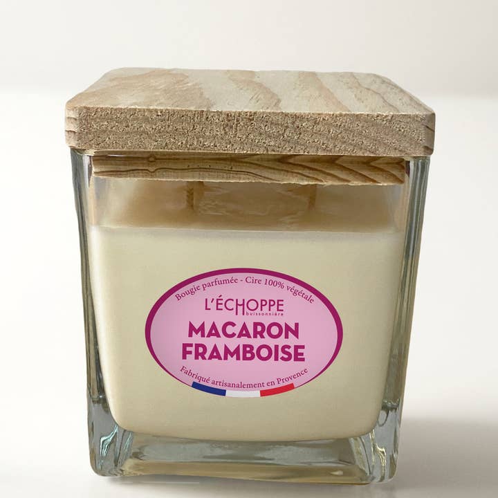 L'Échoppe Buissonnière - Wholesale Jar/Filled Candle - Raspberry Macaron - Scented Candle 400g1