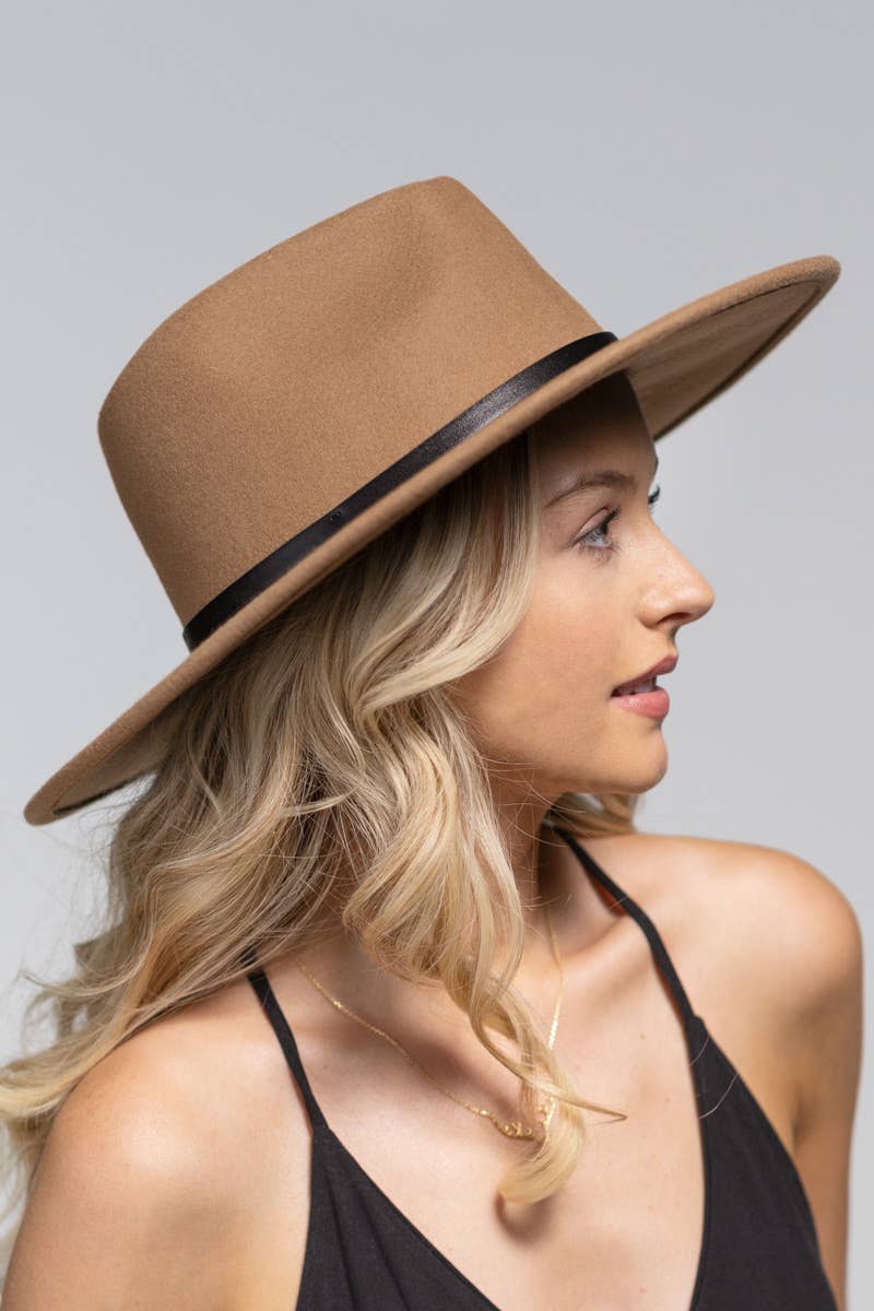 Urbanista - Wholesale Fedora - Women's - 100% Wool Leather Trim Panama Hat12