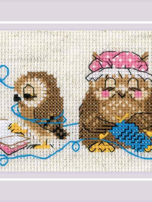 Cross Stitch Kit From Riolis 1936 The Owl Family for wholesale by RIOLIS
