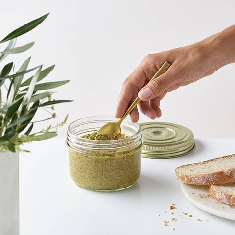 Le Parfait - Wholesale Jar - 350ml French Glass Mason Canning Jar W Gold Metal 2 Lids1