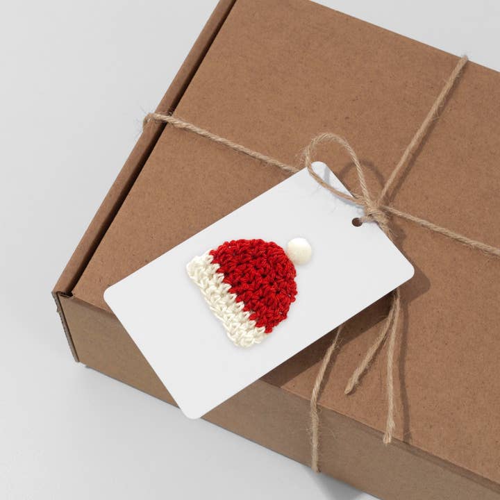 Julegave Tag, Håndlavet Gave Tag, Hvid, Kraft Christma for engroshandel hos Fifi's Handcrafted