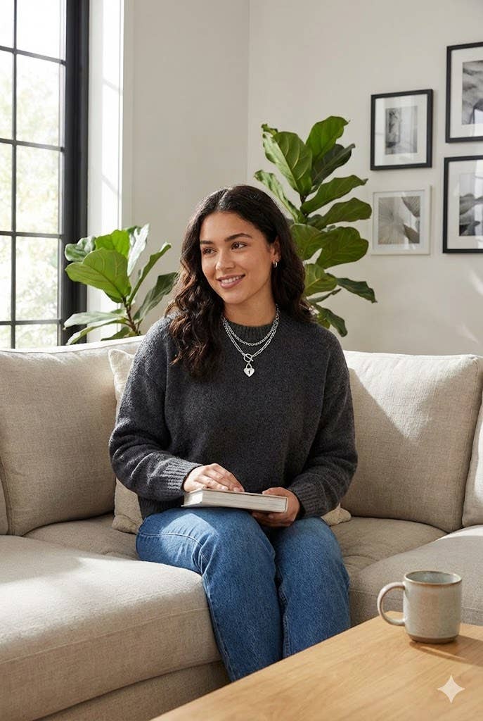 Oceanic Jewellers - Majique London – Colar pingente/pendente por atacado – Colar de Ligação de Fusão Dupla com Pendente de Coração com Fecho2