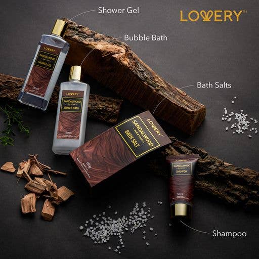 Lovery - Wholesale Bath & Body Set - Men's - Mens Gift Set - 14Pc Sandalwood Bath Set, Beard Grooming Kit1
