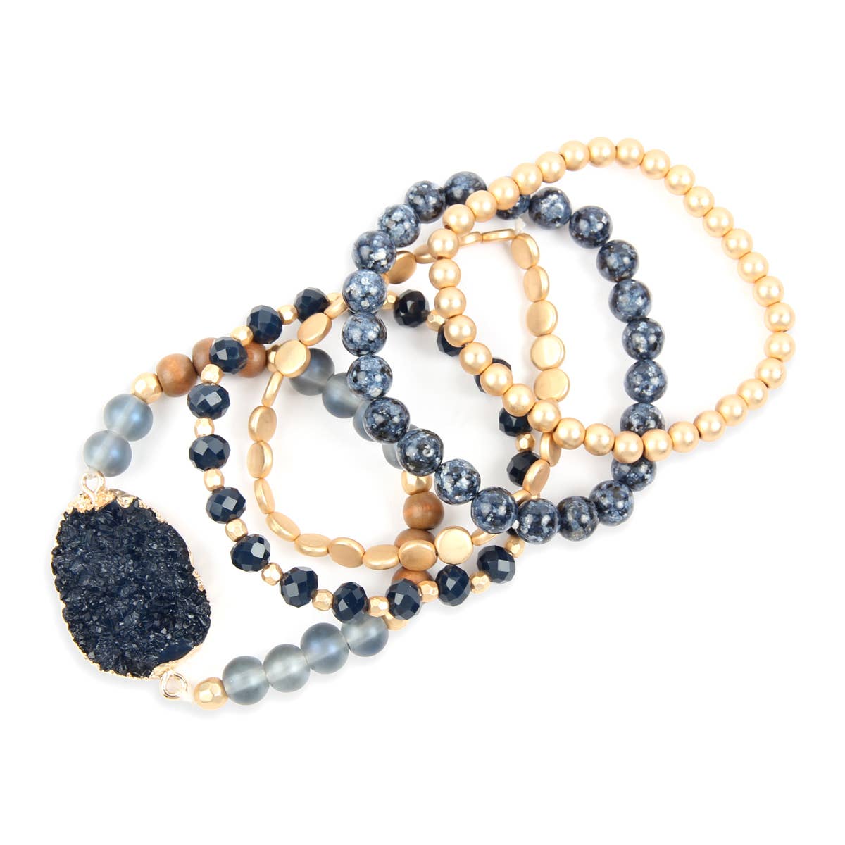 MYS Wholesale Inc - Wholesale Charm/Dangle Bracelet - Druzy Charm Mixed Bracelet Set11