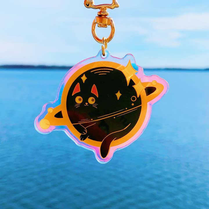 HolyGuacamolly - Wholesale Keychain - Women's - Original Design The Void Black Cat Keychain