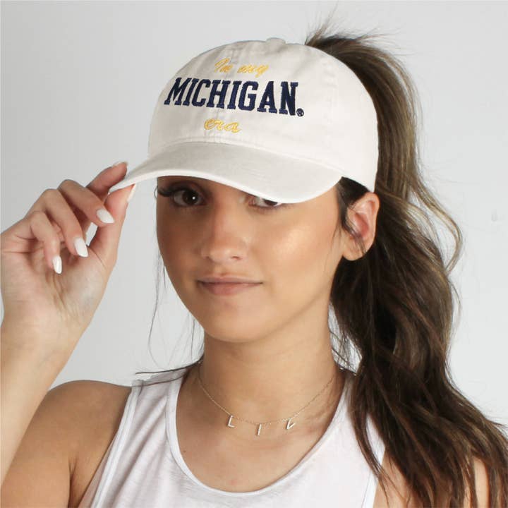 David And Young - Wholesale Ponytail Cap - Women's - University of Michigan "In My Era" Ponyflo Officially Licensed Collegiate Hat 2