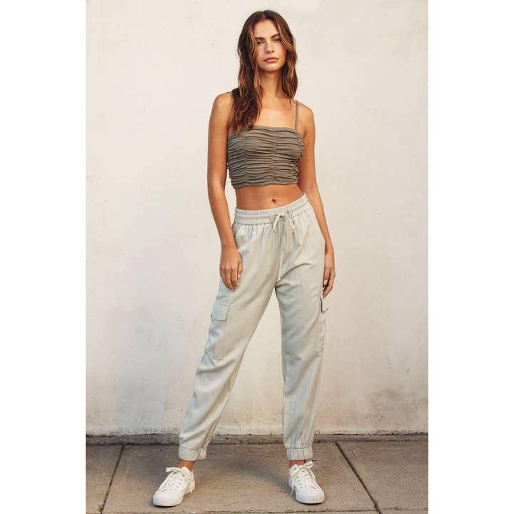 FP1730 Washed Cargo Joggers for wholesale by Dress Forum