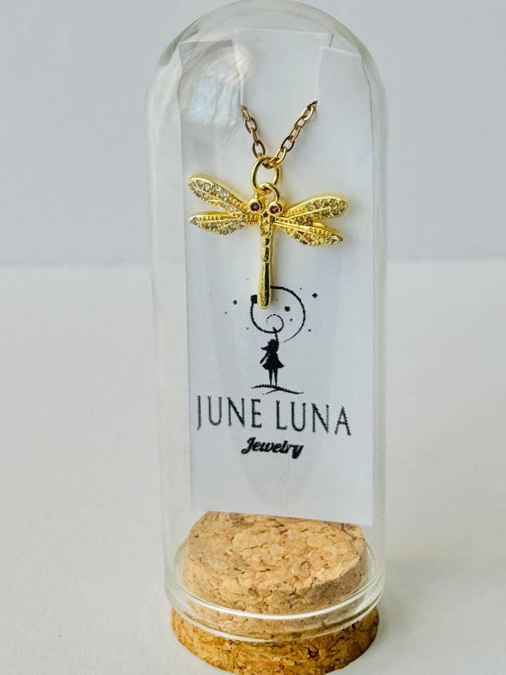 Dragonfly Charm ketting voor wholesale door June Luna Jewelry