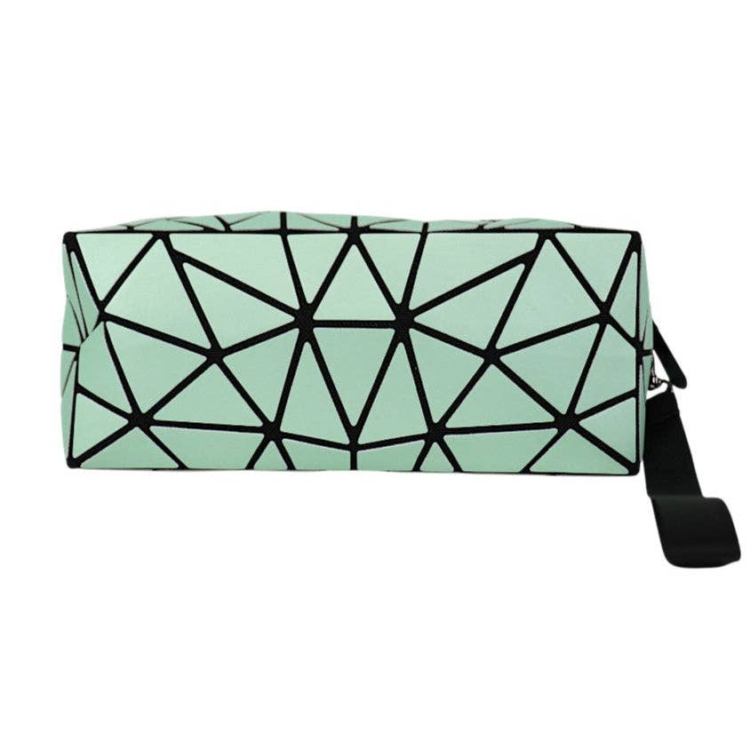 ASSORTED Geometric Triangle Pattern Makeup Pouch JB5526-14. (12PC) for wholesale on Faire24