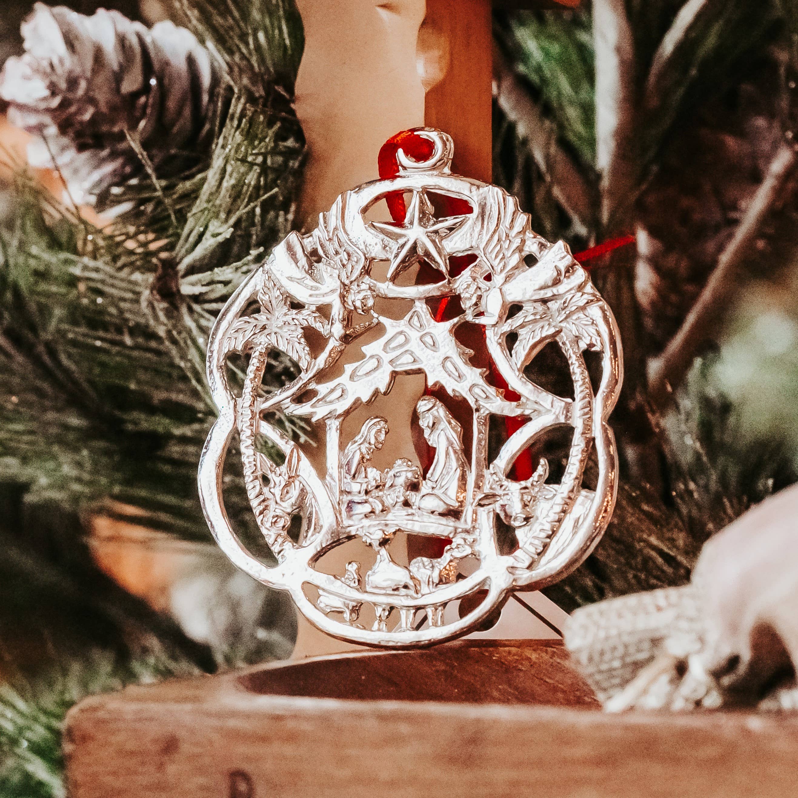 House of Morgan Pewter - Wholesale Ornament Set - Handmade Nativity Ornaments - Baby Jesus Manger Gifts13