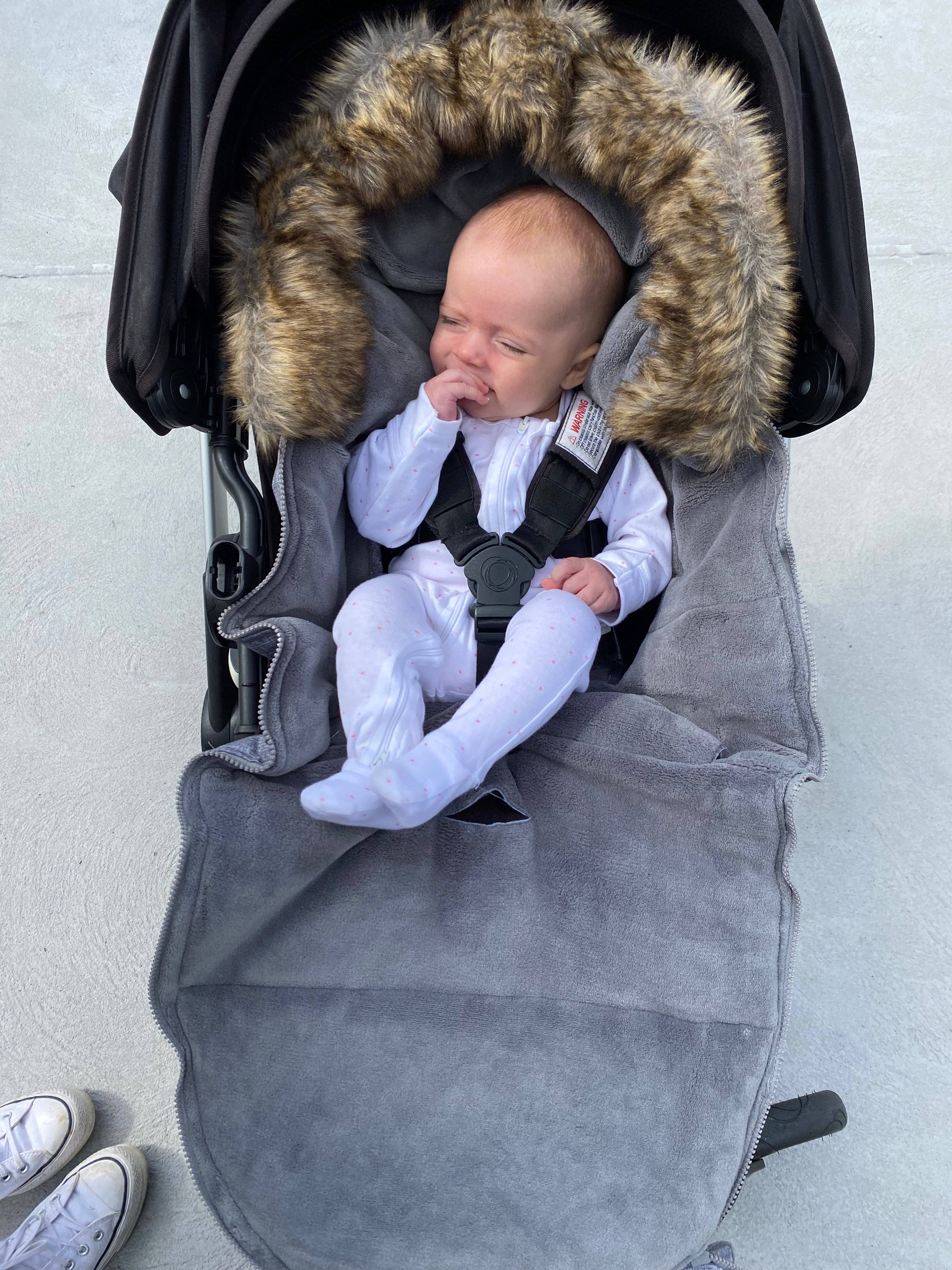 baby luno - Wholesale Pram cover/accessory - baby luno Nordic Footmuff Pram Liner - Chic Grey12