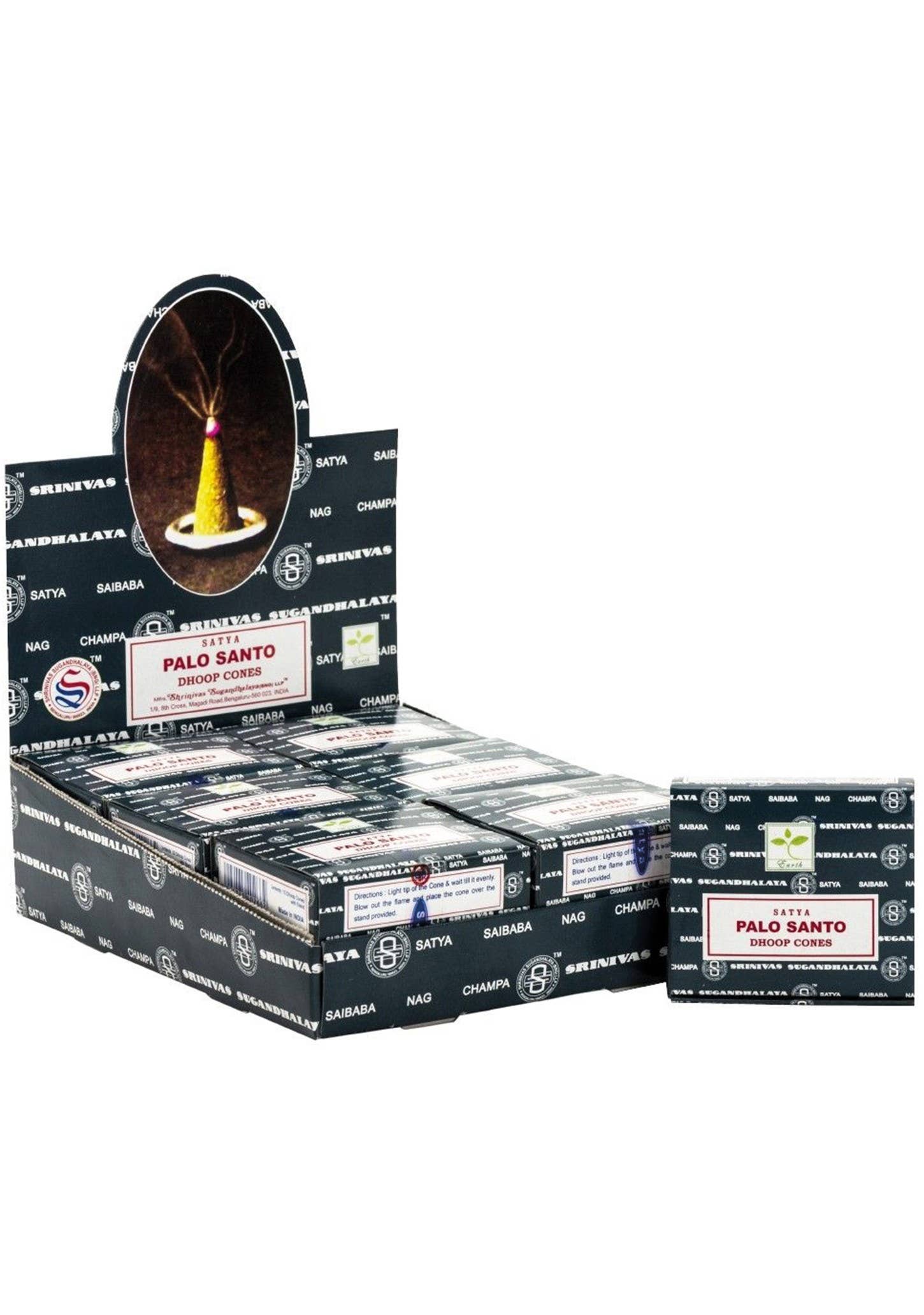 Namaste - Wholesale Wierook - Doos met 12 dhoop kegels en houder1