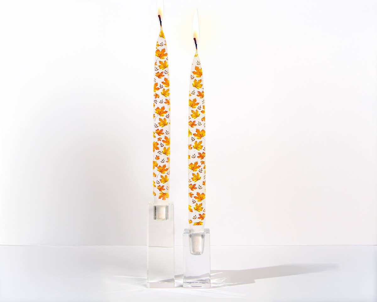Flatyz Candles - Wholesale Tapered Candle/Candlestick - Taper Candles - Fall Leaves - Set of  23