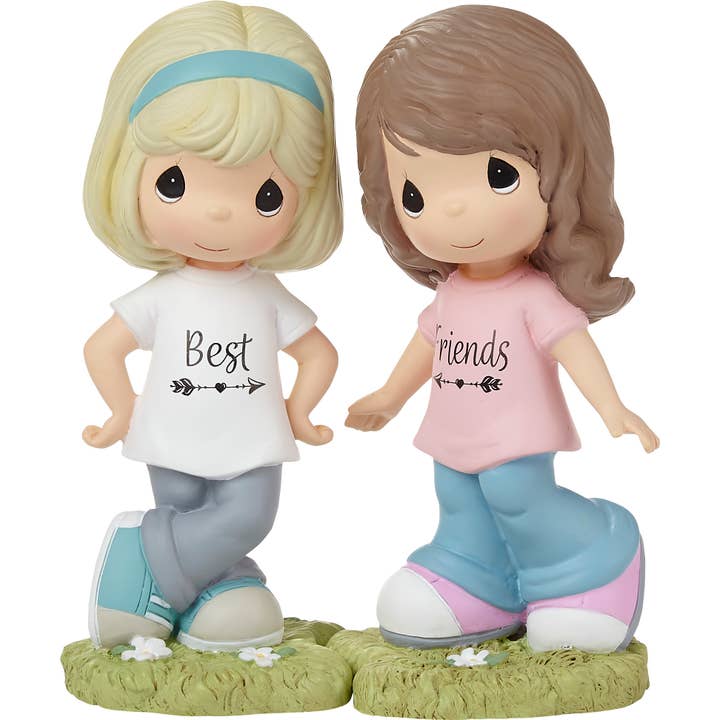 Precious Moments - Wholesale Decorative Figurine - Precious Moments Set/2 Girls With Matching T-shirts Figurine