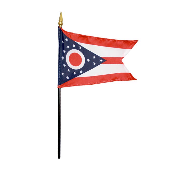 Lot de 12 drapeaux de l'Ohio 4"x6" pour la vente par Flags Unlimited