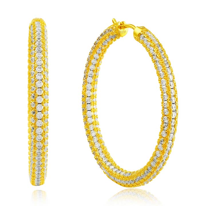 Studded Huggies (38 X 38 MM) for wholesale by Arvino