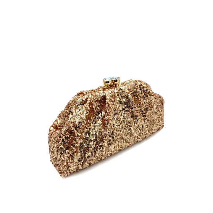 Belle Trading Ltd - Wholesale Clutch Bag - Women's - Rylee Sequin Pouch Clutch Bag with Chain5