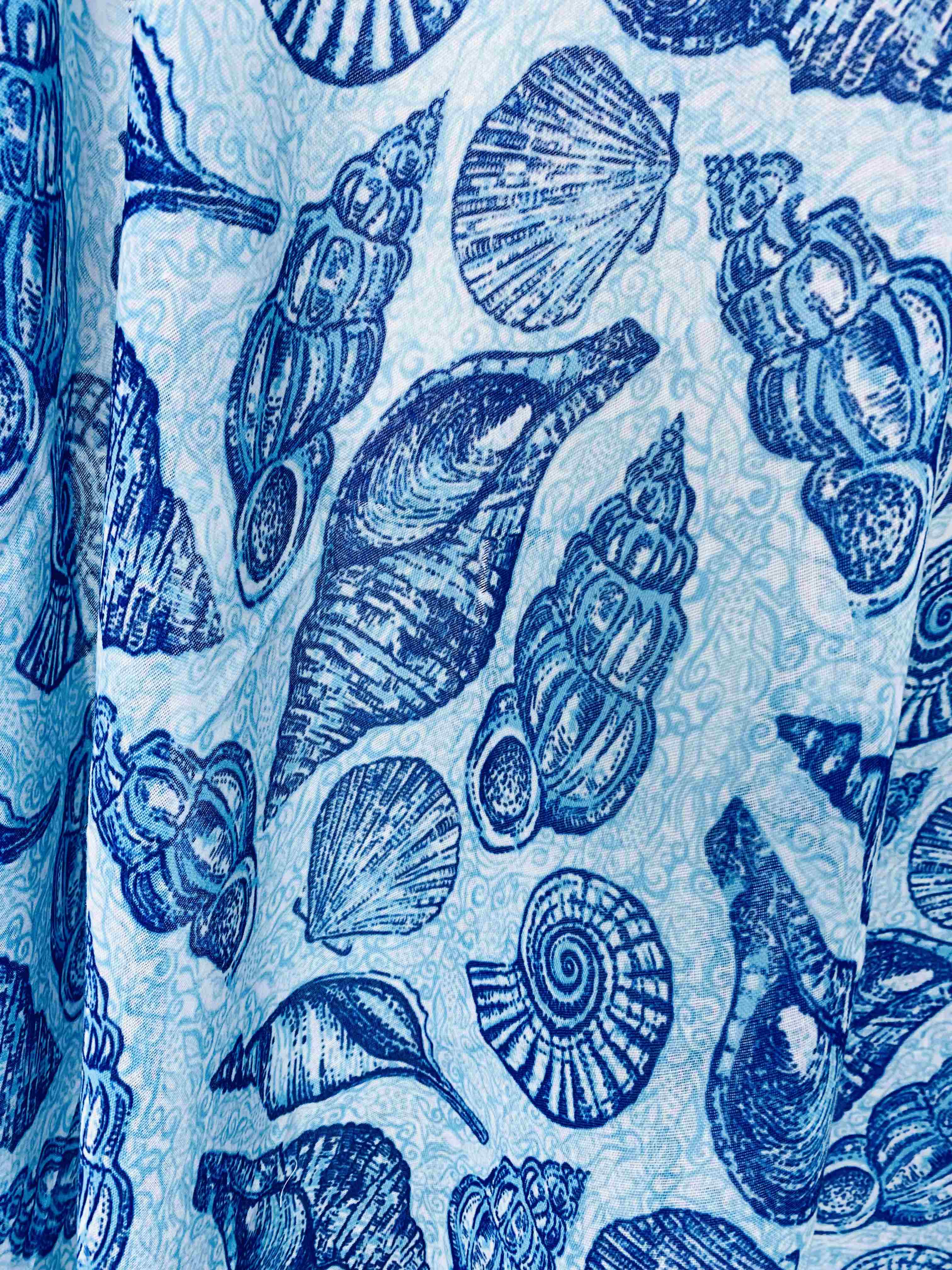 JC Sunny Fashion - Wholesale Scarf - Women's - JC021030S Sarong/Oversized Scarf Blue Shell Scarf1