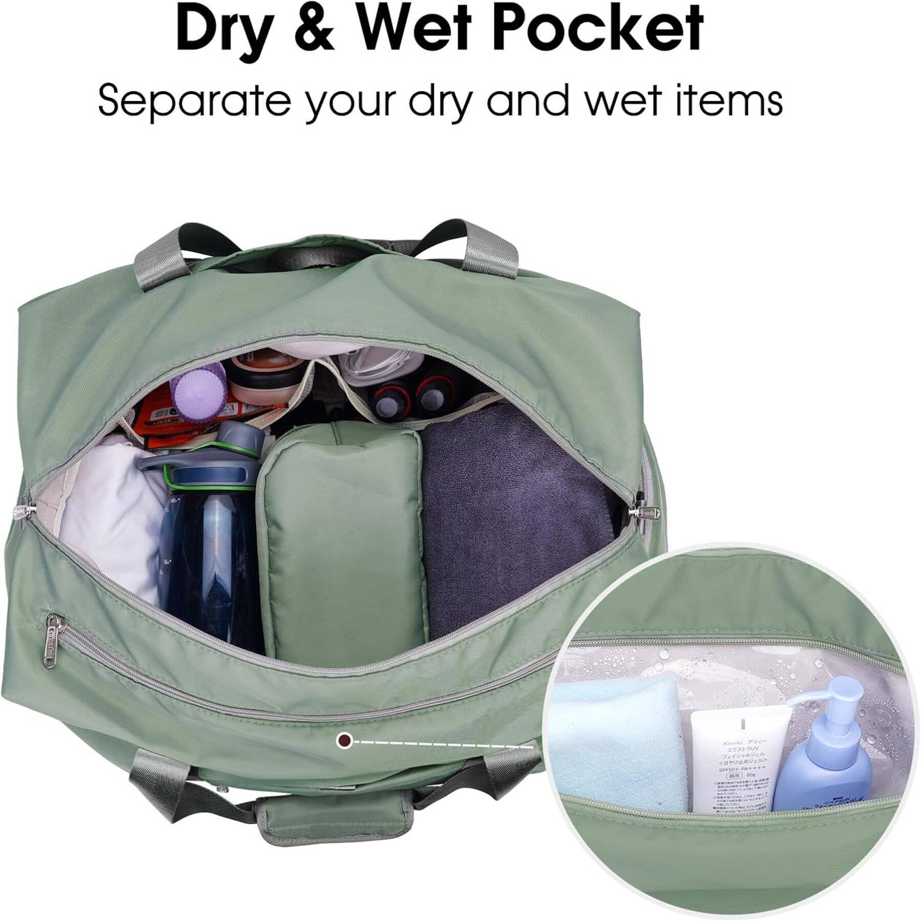 wandf – Großhandel Weekender-Tasche – Damen – Ceneda 20" Sporttasche mit Nassfach und Schuhfach10