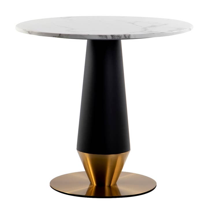 Spisebord i rustfrit stål / marmor Brampton 80x80x75 cm for engroshandel hos Ethan Chloe - GARPE GROUP - GARCIA PÉREZ Y CÍA S.L.