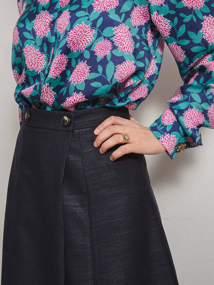 DENIM EFFECT WALLET SKIRT for wholesale by PNLP Milano