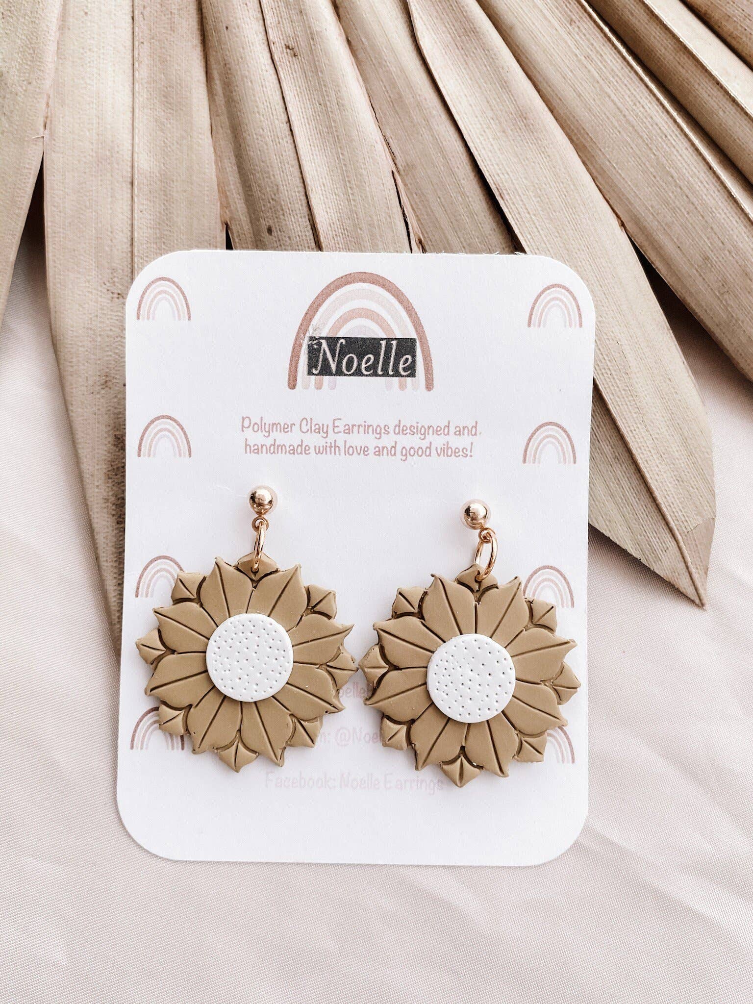Noelle Earrings - Wholesale Dangle Earrings - Boho Sunflower Southwestern Polymer Clay Earrings1
