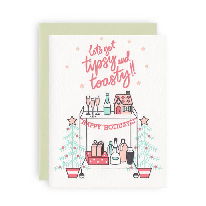 KB Paperie - Wholesale Christmas Card - Tipsy & Toasty0