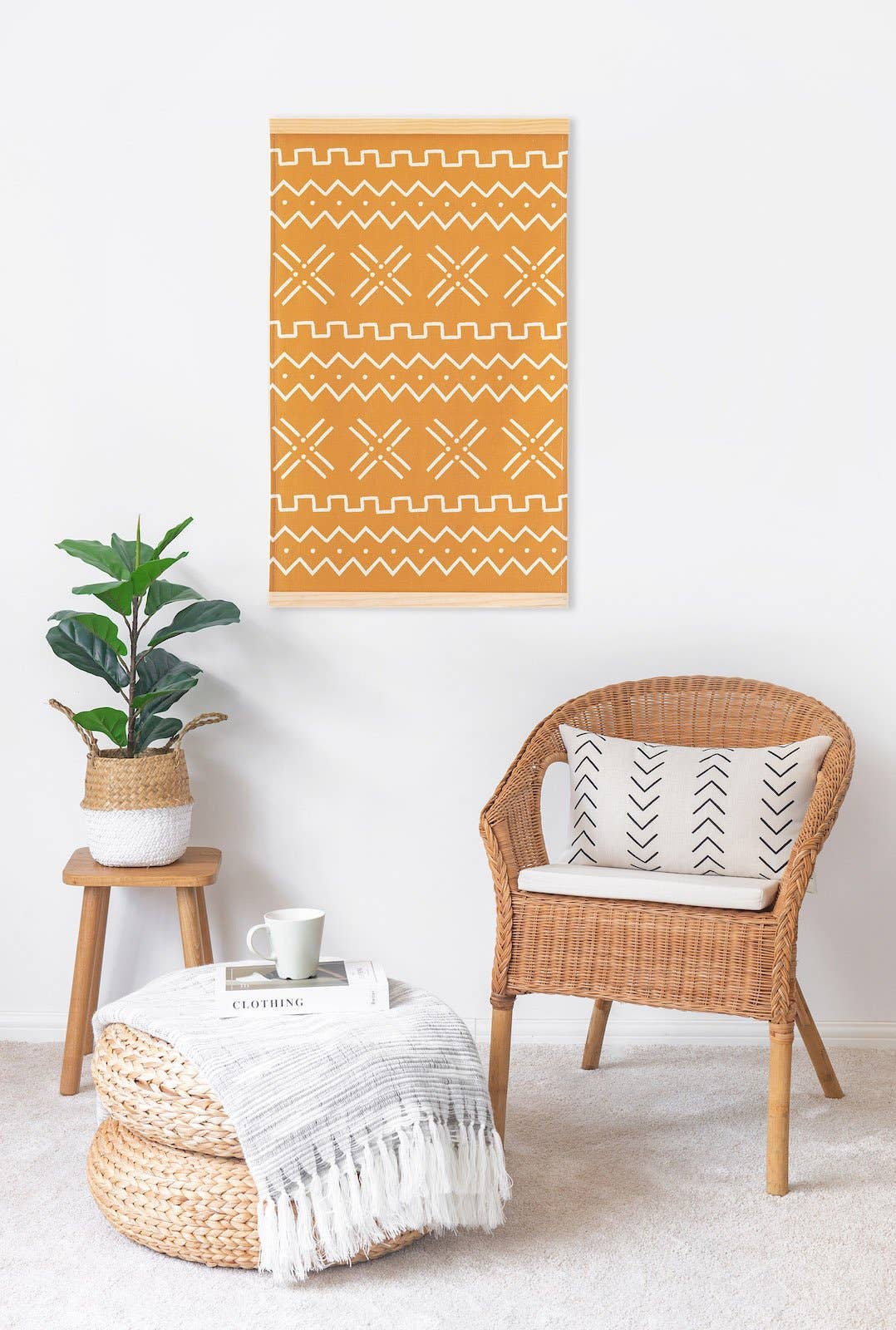 Hofdeco - Vendita all'ingrosso Fodera cuscino decorativo - Copricuscino lombare moderno Boho, a spina di pesce, 30,5 x 50,8 cm1