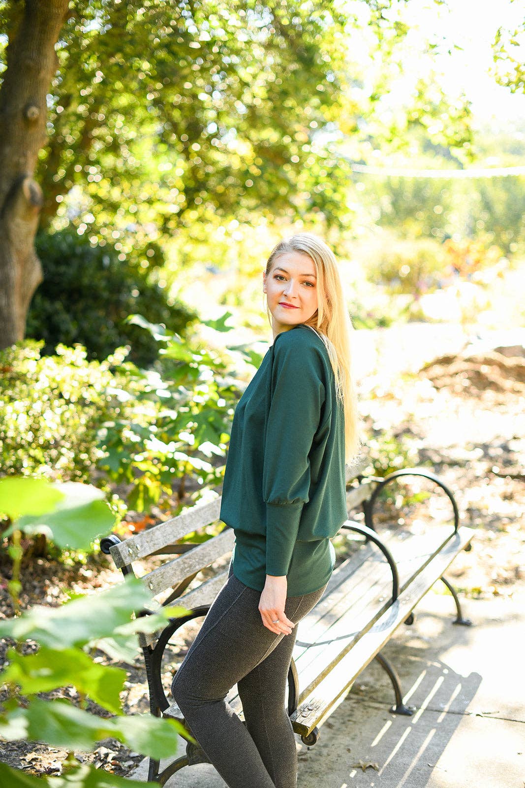 Knieriem Designs - Wholesale Knit Top - Women's - Rayon Crew Neck Ponte Top with Raglan Long Sleeves10