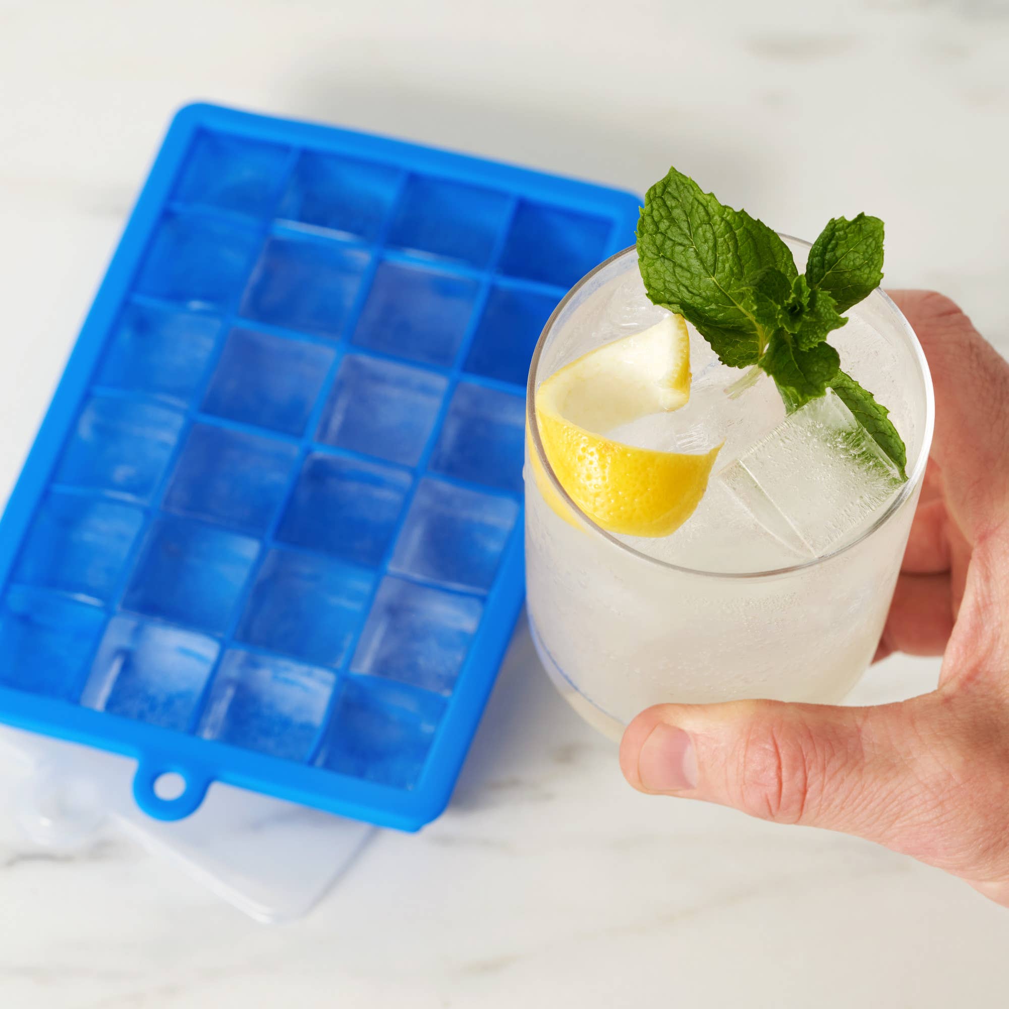 TRUE - Wholesale Ice Tray/Mold - Chill 1 inch Ice Cube Tray with Lid Blue Red Bulk Assortment3